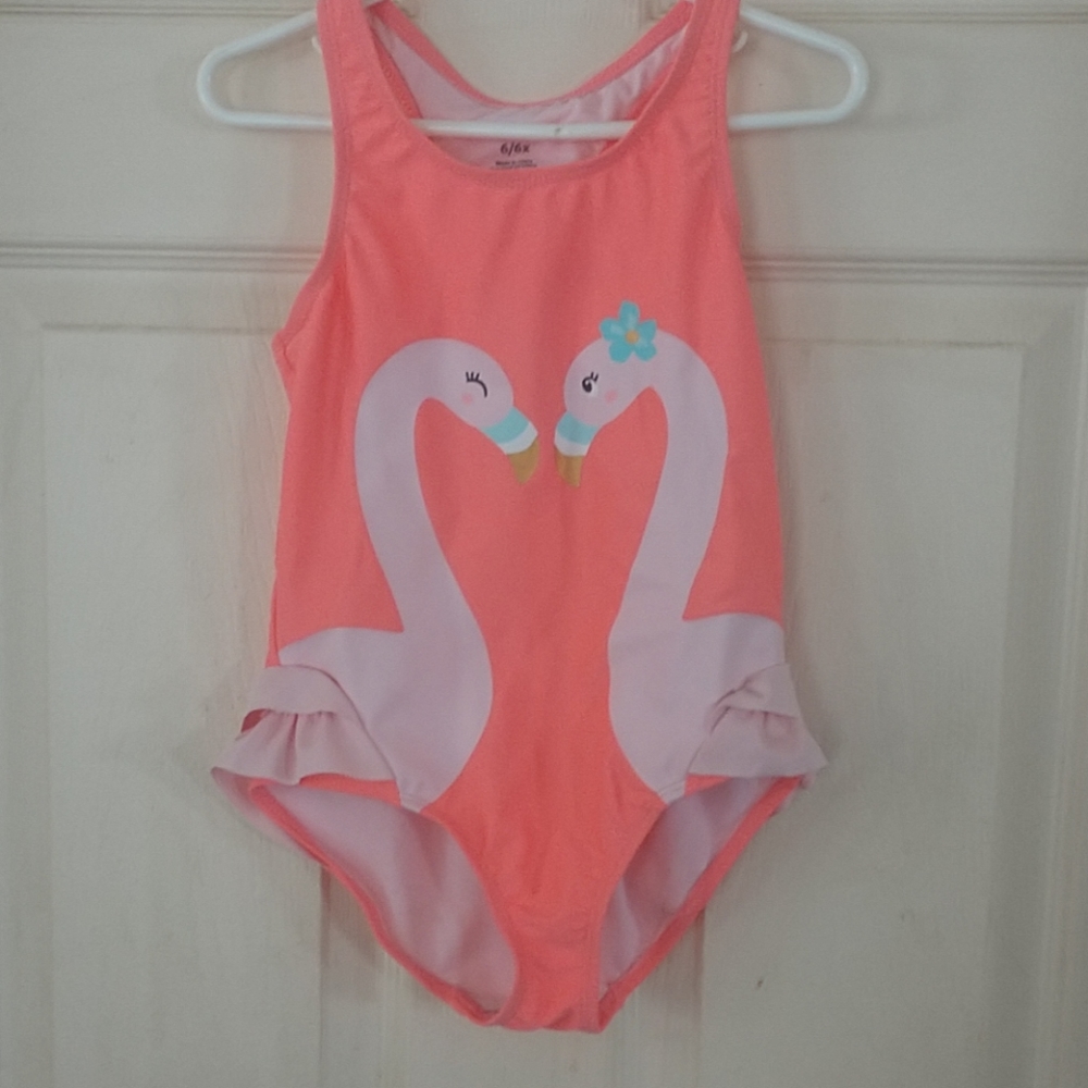 Carter's flamingo girl's swim suit